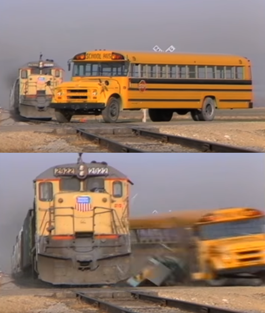 School Bus vs. Train