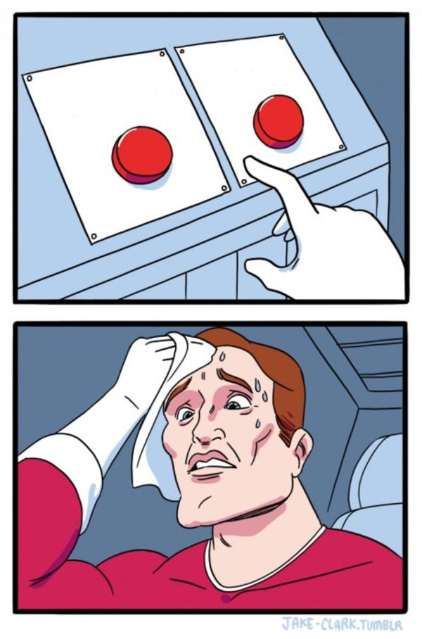 Two Buttons Tough Choice