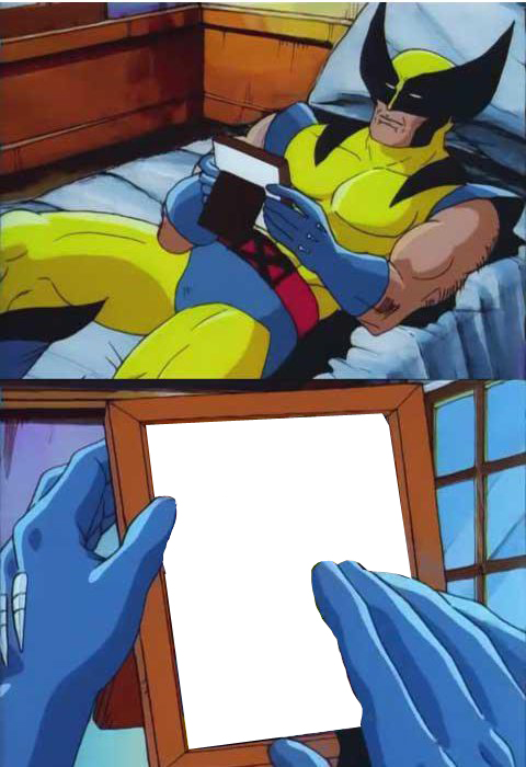 Wolverine Looking at a Photo